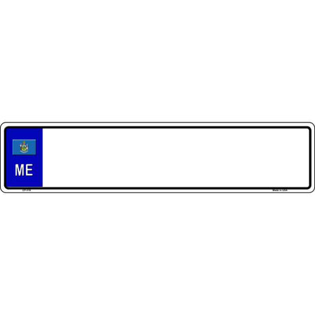 Maine Blank Novelty Metal European License Plate Tag EP-019