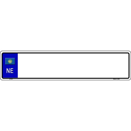 Nebraska Blank Novelty Metal European License Plate Tag EP-027