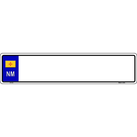 New Mexico Blank Novelty Metal European License Plate Tag EP-031