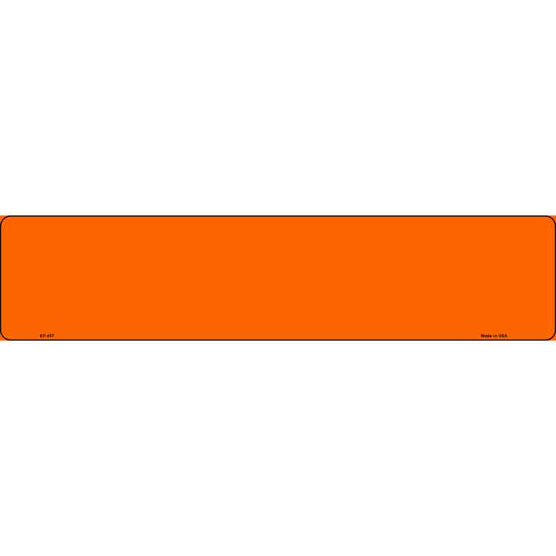 Orange Novelty Metal European License Plate Tag EP-057