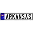 Arkansas Novelty Metal European License Plate Tag EP-072