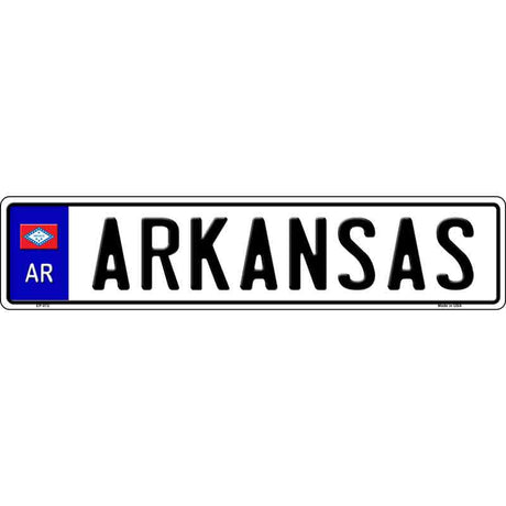 Arkansas Novelty Metal European License Plate Tag EP-072