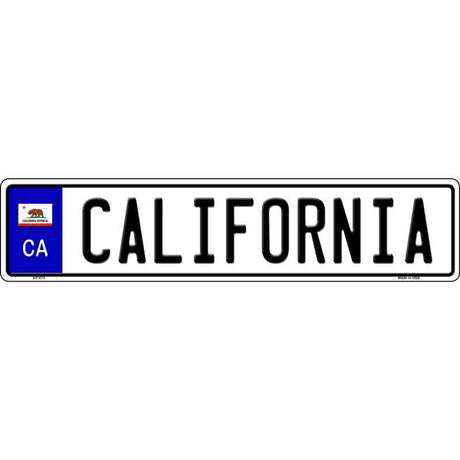 California Novelty Metal European License Plate Tag EP-073