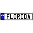 Florida Novelty Metal European License Plate Tag EP-077