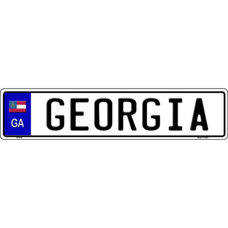 Georgia Novelty Metal European License Plate Tag EP-078