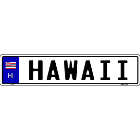 Hawaii Novelty Metal European License Plate Tag EP-079