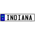 Indiana Novelty Metal European License Plate Tag EP-082