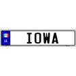 Iowa Novelty Metal European License Plate Tag EP-083