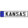 Kansas Novelty Metal European License Plate Tag EP-084