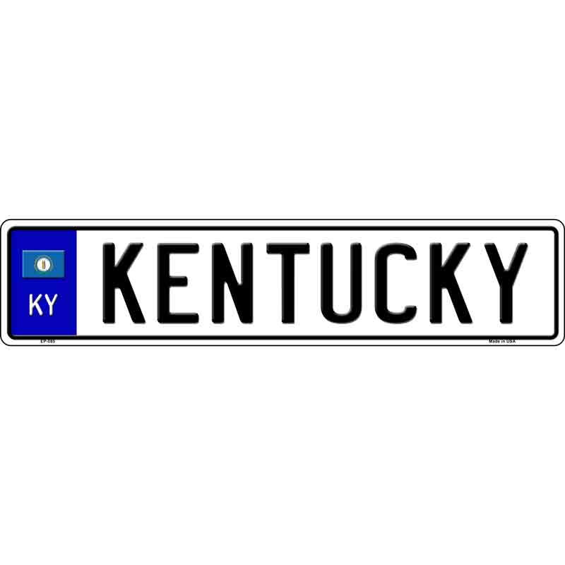 Kentucky Novelty Metal European License Plate Tag EP-085