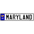 Maryland Novelty Metal European License Plate Tag EP-088