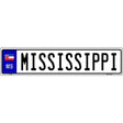 Mississippi Novelty Metal European License Plate Tag EP-092