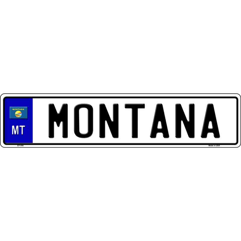 Montana Novelty Metal European License Plate Tag EP-094