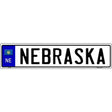 Nebraska Novelty Metal European License Plate Tag EP-095