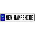 New Hampshire Novelty Metal European License Plate Tag EP-097