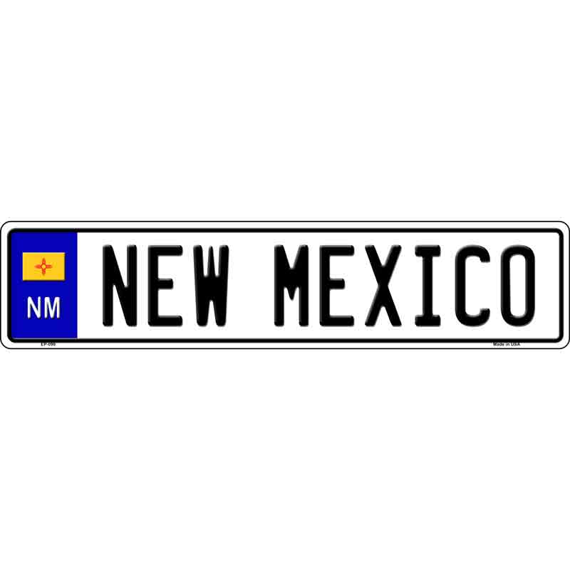 New Mexico Novelty Metal European License Plate Tag EP-099