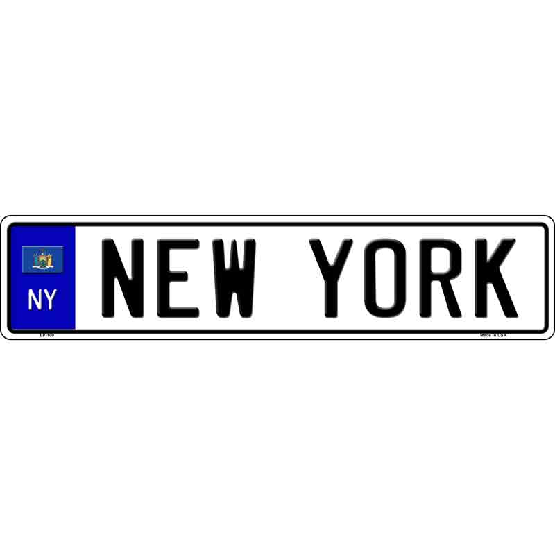 New York Novelty Metal European License Plate Tag EP-100