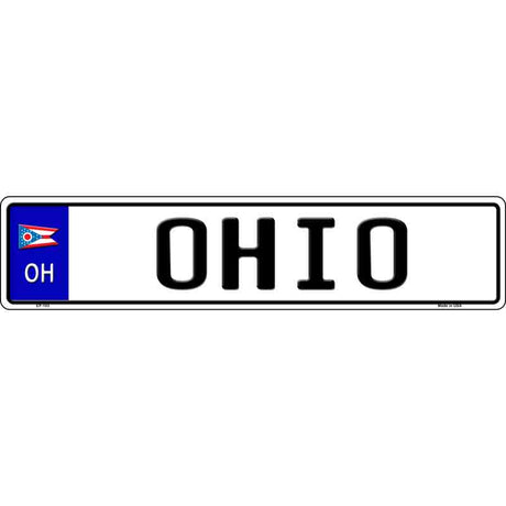 Ohio Novelty Metal European License Plate Tag EP-103