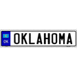 Oklahoma Novelty Metal European License Plate Tag EP-104