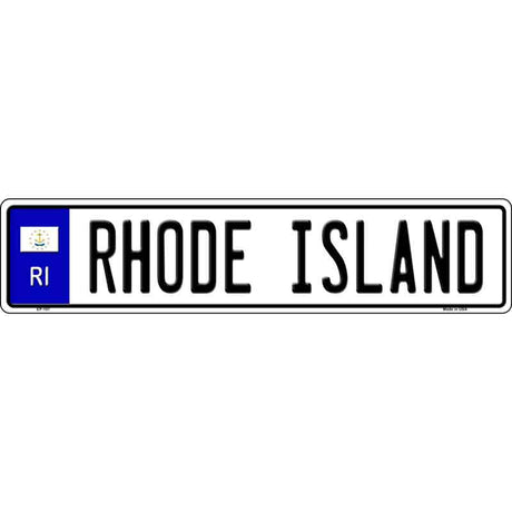 Rhode Island Novelty Metal European License Plate Tag EP-107