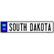 South Dakota Novelty Metal European License Plate Tag EP-109