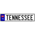 Tennessee Novelty Metal European License Plate Tag EP-110