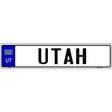 Utah Novelty Metal European License Plate Tag EP-112