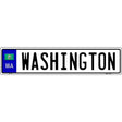 Washington Novelty Metal European License Plate Tag EP-115