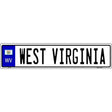 West Virginia Novelty Metal European License Plate Tag EP-116