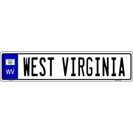 West Virginia Novelty Metal European License Plate Tag EP-116