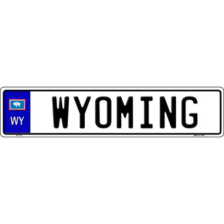 Wyoming Novelty Metal European License Plate Tag EP-118