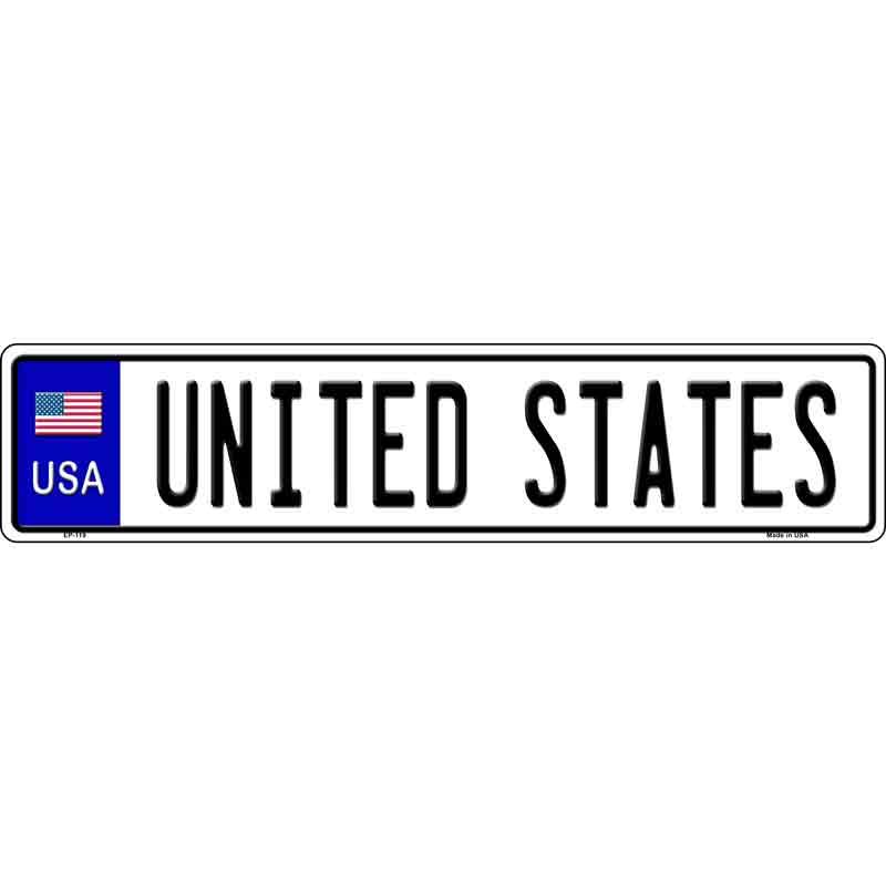 USA Novelty Metal European License Plate Tag EP-119