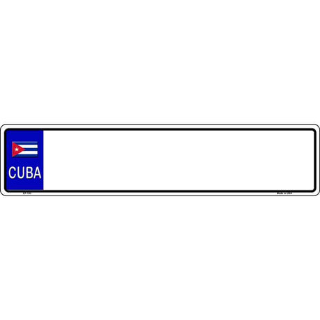 Cuba Blank Novelty Metal European License Plate Tag EP-123