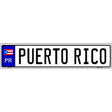 Puerto Rico Novelty Metal European License Plate Tag EP-126