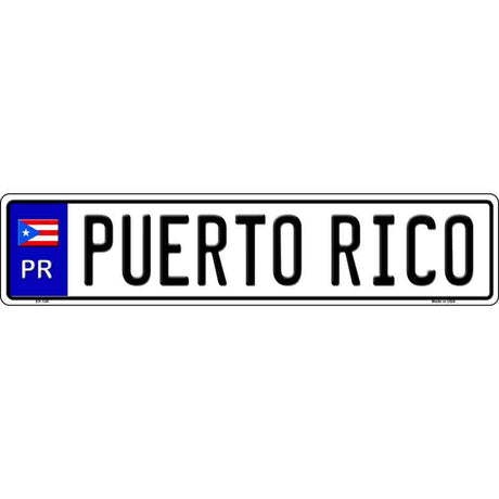 Puerto Rico Novelty Metal European License Plate Tag EP-126