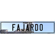 Fajardo Puerto Rico Novelty Metal European License Plate