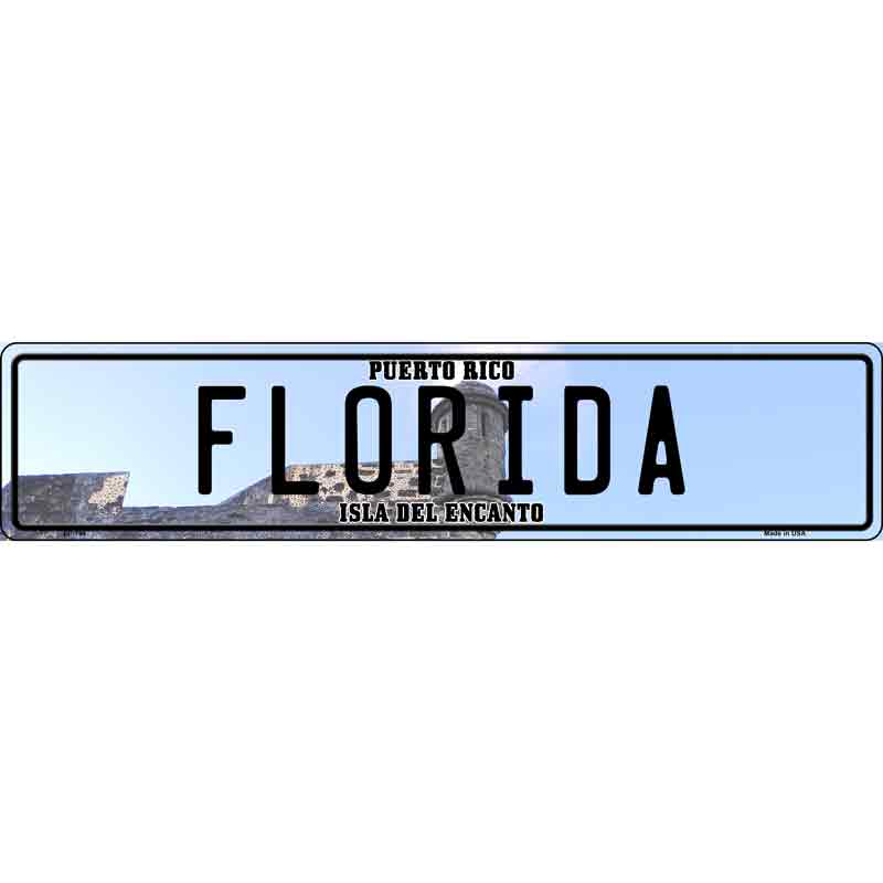 Florida Puerto Rico Novelty Metal European License Plate