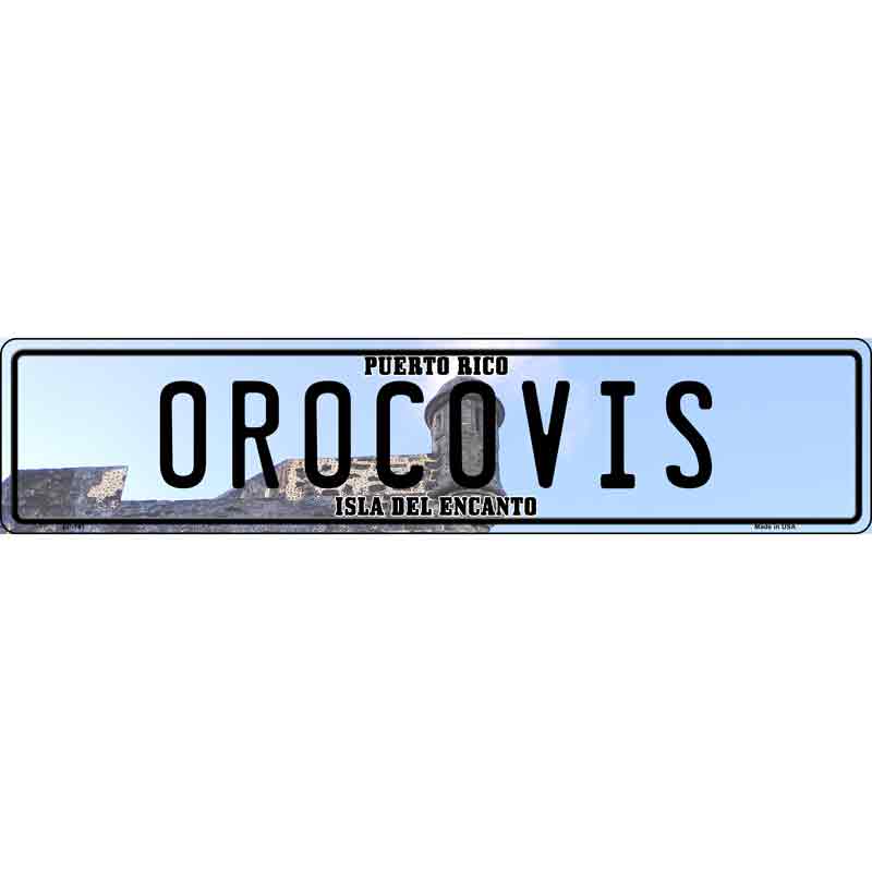 Orocovis Puerto Rico Novelty Metal European License Plate