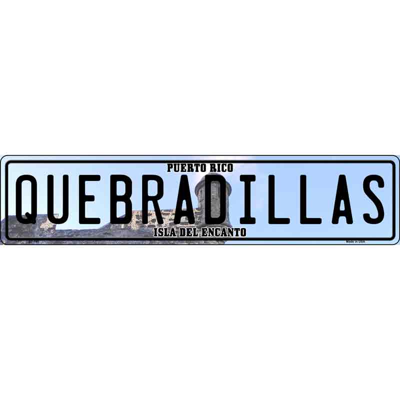 Quebradillas Puerto Rico Novelty Metal European License Plate