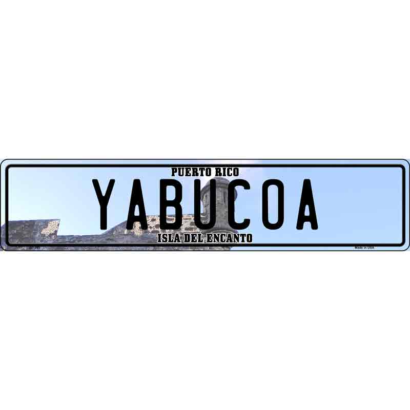 Yabucoa Puerto Rico Novelty Metal European License Plate