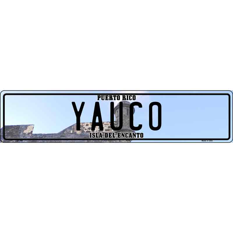 Yauco Puerto Rico Novelty Metal European License Plate