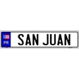 Puerto Rico San Juan Novelty Metal European License Plate