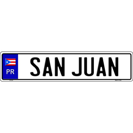 Puerto Rico San Juan Novelty Metal European License Plate