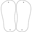 White Dye Sublimation Wholesale Novelty Metal Flip Flops (Set of 2)