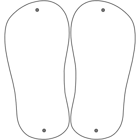 White Dye Sublimation Wholesale Novelty Metal Flip Flops (Set of 2)