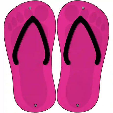 Pink Solid Novelty Metal Flip Flops (Set of 2)