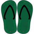 Green Solid Novelty Metal Flip Flops (Set of 2)