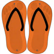 Orange Solid Novelty Metal Flip Flops (Set of 2)