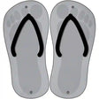 Gray Solid Novelty Metal Flip Flops (Set of 2)