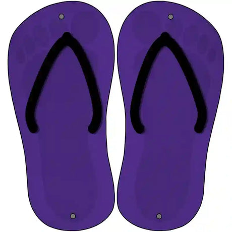 Purple Solid Novelty Metal Flip Flops (Set of 2)